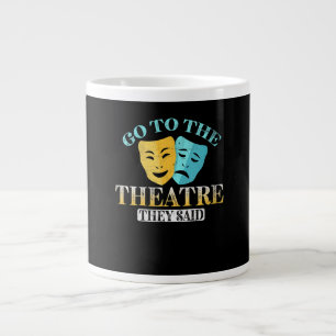 Taza De Café Gigante Las mujeres van al teatro - Gracioso ensayo dramát