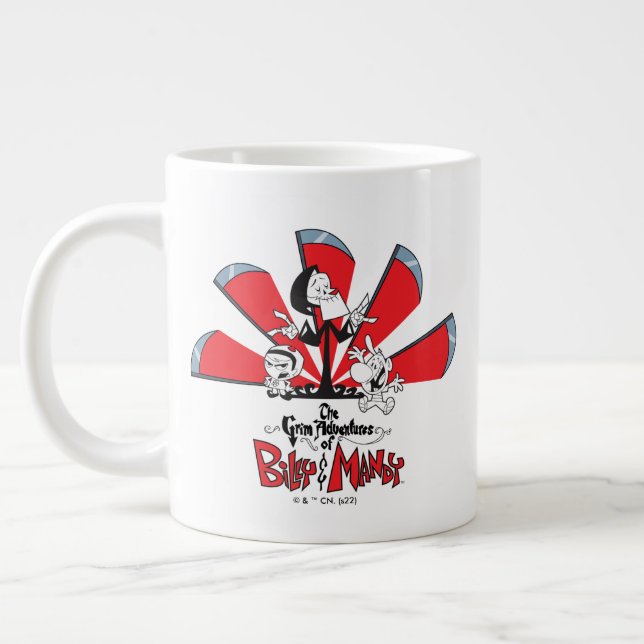 Taza De Café Gigante Las tristes aventuras de Billy & Mandy Scythes Art (Izquierda)