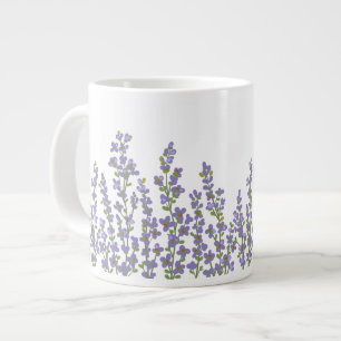 Taza De Café Gigante Lavanda Floral moderna