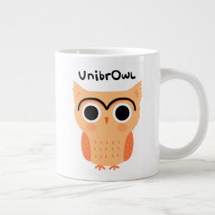 Taza De Café Gigante Lechuza UnibrOwl Lechuza graciosa de las cejas