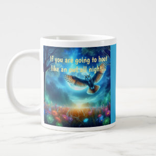 Taza De Café Gigante Lechuza y águila matutina: travesías celestes