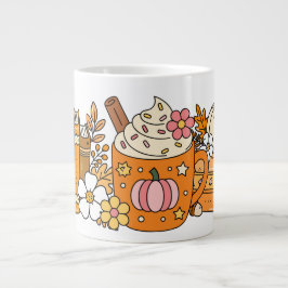 Taza De Café Gigante Lectura de otoño - Libros acogedores y especias de