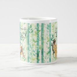 Taza De Café Gigante Lecturas acogedoras de Chica negro