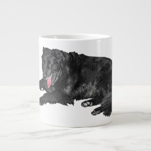 Taza De Café Gigante Lengua maderera tranquila por mañanas escabrosas