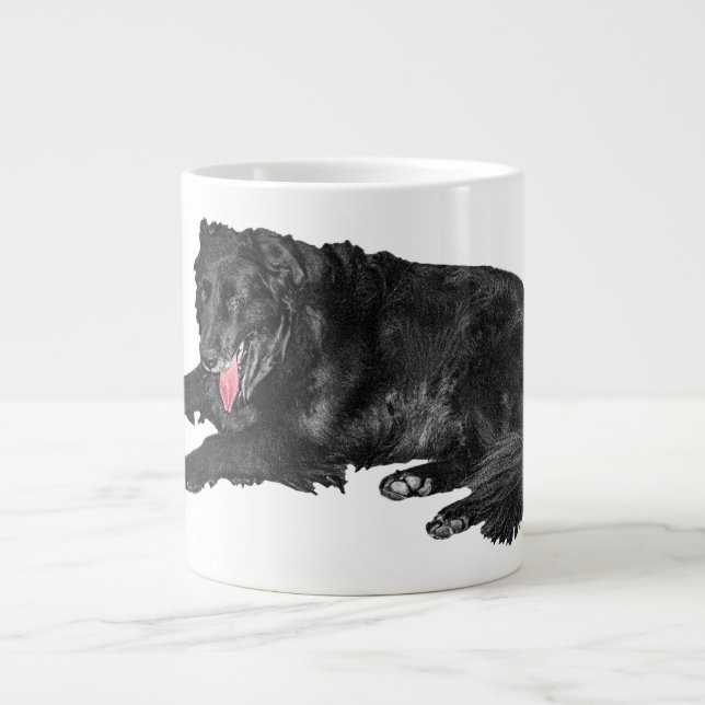 Taza De Café Gigante Lengua maderera tranquila por mañanas escabrosas (Frente)