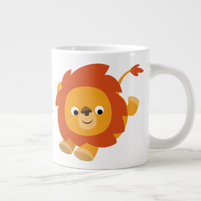 Taza De Café Gigante León Personalizado Cute Perky (Derecha)