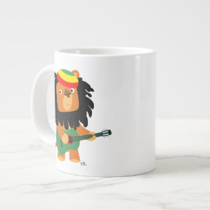 Taza De Café Gigante León Personalizado lindo de Zion Jumbo Mug