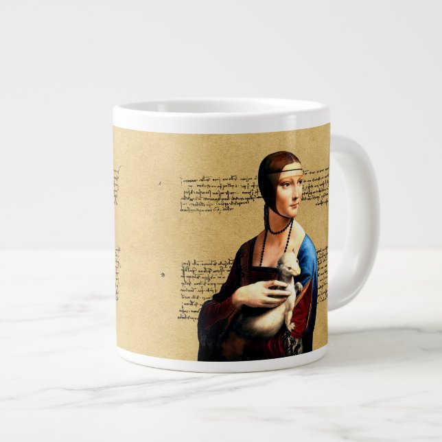 Taza De Café Gigante Leonardo da Vinci Lady con Ermine (Derecha)