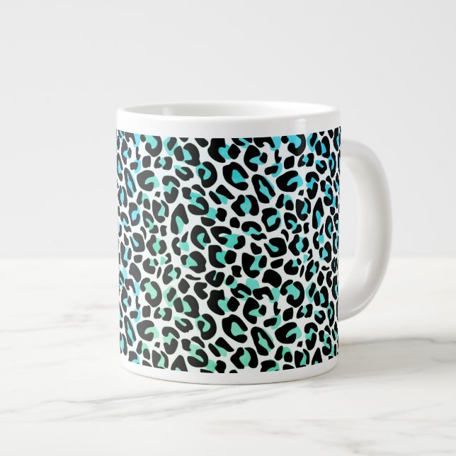 Taza De Café Gigante Leopard Print Jumbo Mug (Derecha)