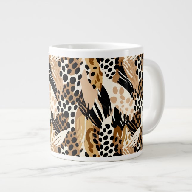 Taza De Café Gigante Leopard Print Jumbo Mug (Derecha)