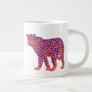 Taza De Café Gigante Leopardo brillante