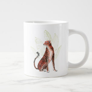 Taza De Café Gigante Leopardo del corredor de rubí