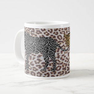 Taza De Café Gigante Leopardo mania jumbo
