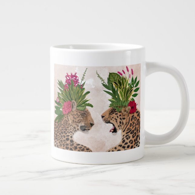 Taza De Café Gigante Leopardos de la Casa Caliente | Un par (Derecha)