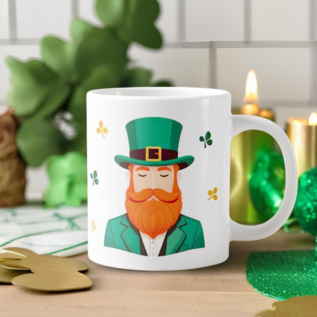 Taza De Café Gigante Leprechaun Clover Shamrock Patrick's Day (Subido por el creador)