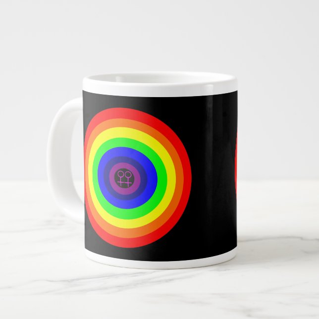 Taza De Café Gigante Lesbianas rodean la bruma arcoiris (Izquierda)