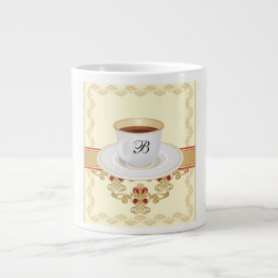 Taza De Café Gigante Letra europea de la copa de café monograma B