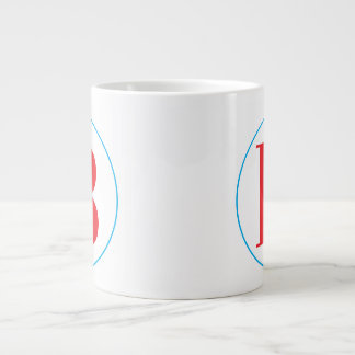 Taza De Café Gigante Letra inicial con estilo de círculo