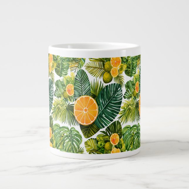 Taza De Café Gigante Leuchtende Orangengarten-Melodie (Frente)