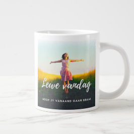 Taza De Café Gigante Lewe Vandag Asof Jy Vanaand Gaan Braai