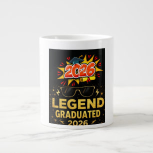 Taza De Café Gigante Leyenda Graduado 2026 Diseño Divertido de Graduaci