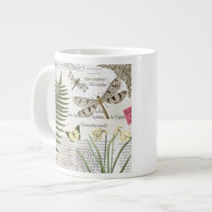 Taza De Café Gigante libélula francesa vintage moderna