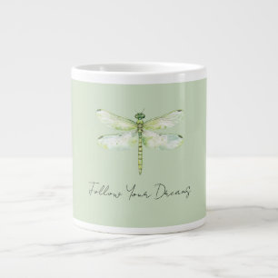 Taza De Café Gigante Libélula Verde Lima