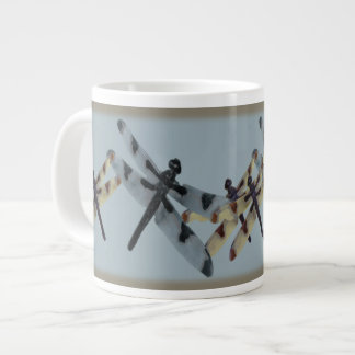 Taza De Café Gigante Libélulas con amarillo/el azul/el marrón