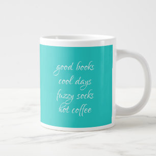 Taza De Café Gigante Libros buenos, días de Guay, calcetines difusos, 