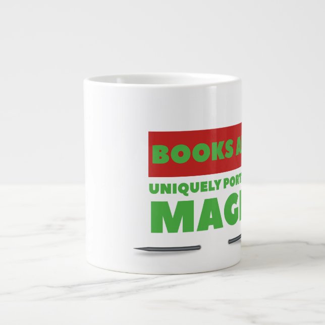 Taza De Café Gigante Libros - Jumbo Mug (Frente)