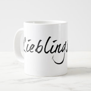 Taza De Café Gigante Lieblingspapa - schwarzer Schriftzug 00001