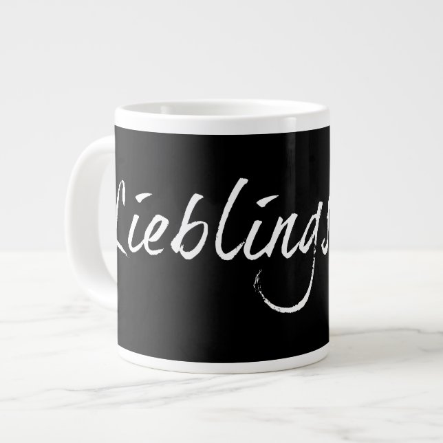 Taza De Café Gigante Lieblingspapa - weißer Schriftzug 00001 (Izquierda)