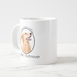 Taza De Café Gigante Life Better Golden Jumbo Mug