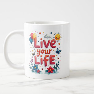 Taza De Café Gigante Life Jumbo Mug