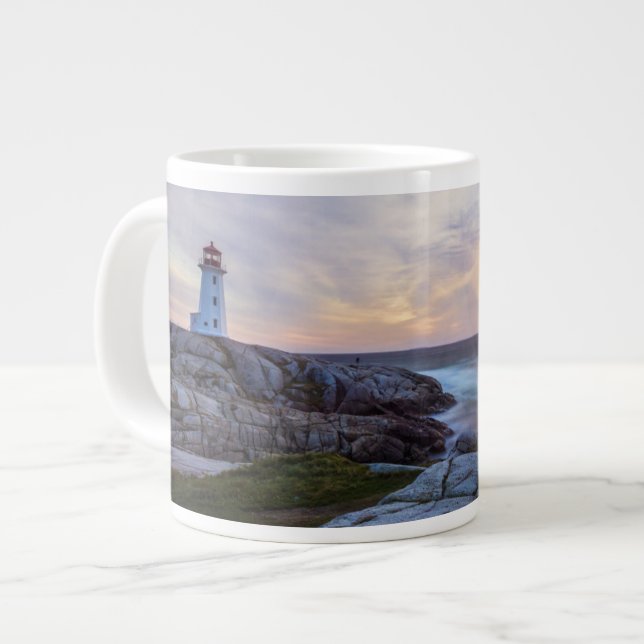 Taza De Café Gigante Lighthouses | Peggy's Cove Lighthouse Nova Scotia (Izquierda)
