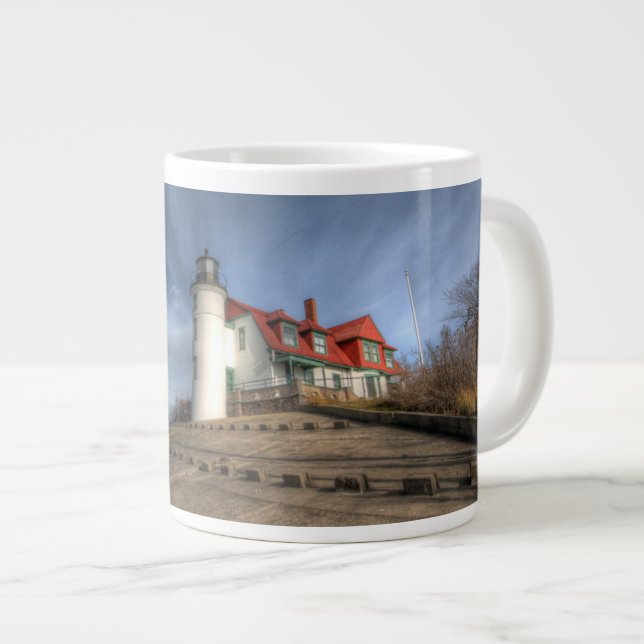 Taza De Café Gigante Lighthouses | Point Betsie Lake Michigan (Derecha)