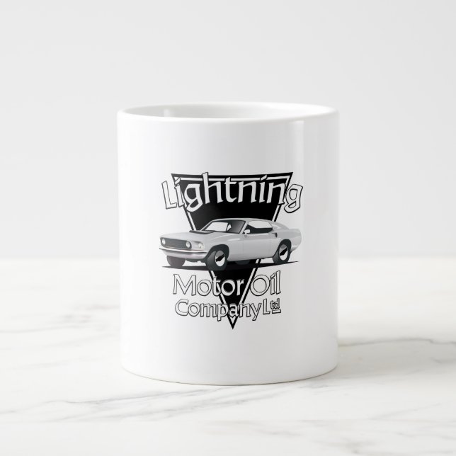 Taza De Café Gigante Lightning Motor Oil Company Ltd. (Frente)