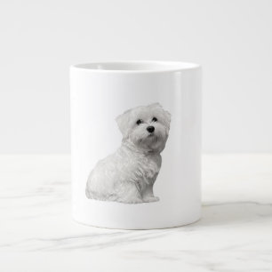 Taza De Café Gigante Lili maltesa adorable de cachorro