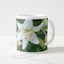 Taza De Café Gigante Lilies blancos