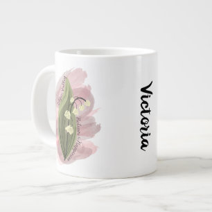 Taza De Café Gigante Lily de la Felicidad del Valle Personalizada