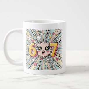 Taza De Café Gigante Lindo 6 7 Brainrot Chibi Anime