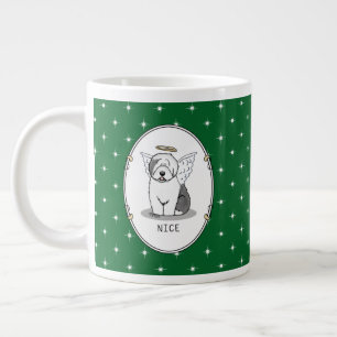Taza De Café Gigante Lindo Angel Viejo Oveja Inglés (Gris 1) - Cute