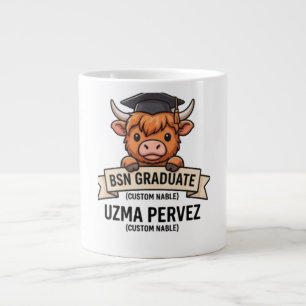 Taza De Café Gigante Lindo Peekaboo Vaca de las Tierras Altas Graduada