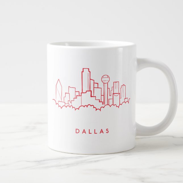 Taza De Café Gigante Línea aérea de Dallas Texas (Derecha)