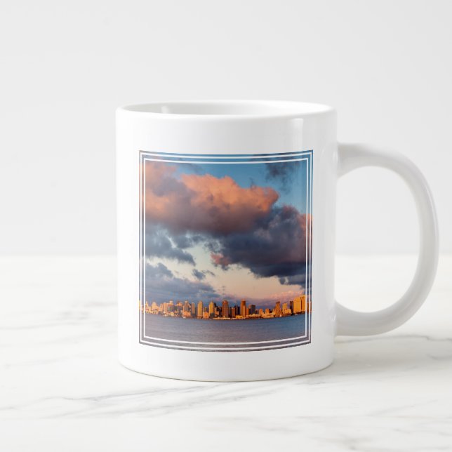 Taza De Café Gigante Línea aérea de la bahía de San Diego (Derecha)