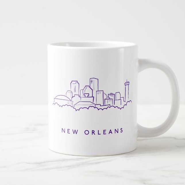 Taza De Café Gigante Línea aérea de Nueva Orleans (Derecha)