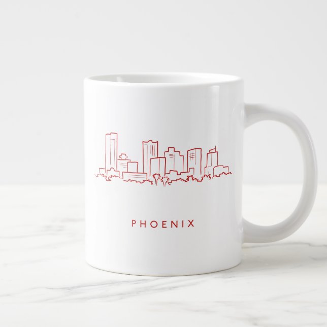 Taza De Café Gigante Línea aérea de Phoenix Arizona (Derecha)