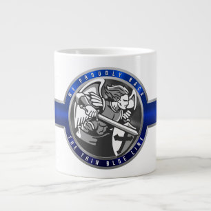 Taza De Café Gigante Línea Azul delgada