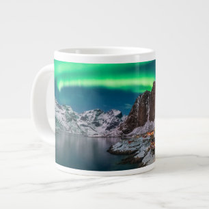 Taza De Café Gigante Línea costera   Islas Lofoten, Hamnoy, Noruega
