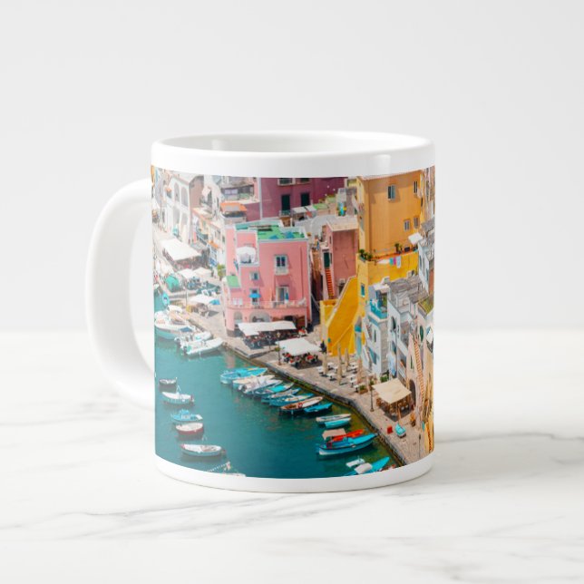 Taza De Café Gigante Línea costera | Nápoles Italia (Izquierda)